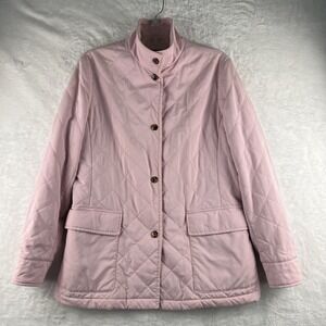 LORO PIANA Diamond Quilted Twenty K Storm System Jacket Pink Sz 46 $2495 *READ*